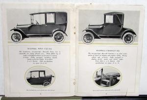 1917 Maxwell Motor Cars Dealer Sales Brochure Booklet Company History