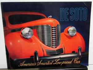 1938 DeSoto Sedan Coupe 7 Passenger Touring Convertible Sales Brochure Oversized