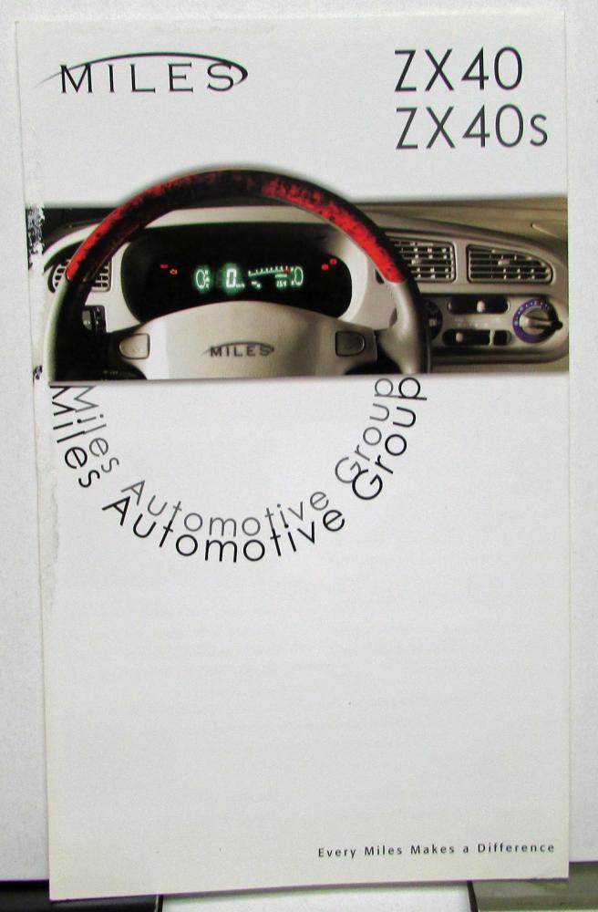 2004-2010 Miles ZX 40 S All Electric Low Speed Vehicles Dealer Sales Brochure