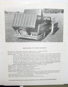 1973 Mohs Safarikar Sales Sheet Leaflet Mohs Seaplane Corp Dual Cowl Phaeton