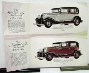 1929 Nash Dealer Color Sales Brochure Folder Standard Six 6 400 Series Original