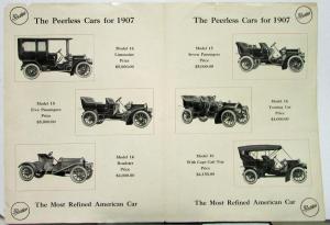 1907 Peerless Models 15 & 16 Colliers Reprint Sales Folder Original