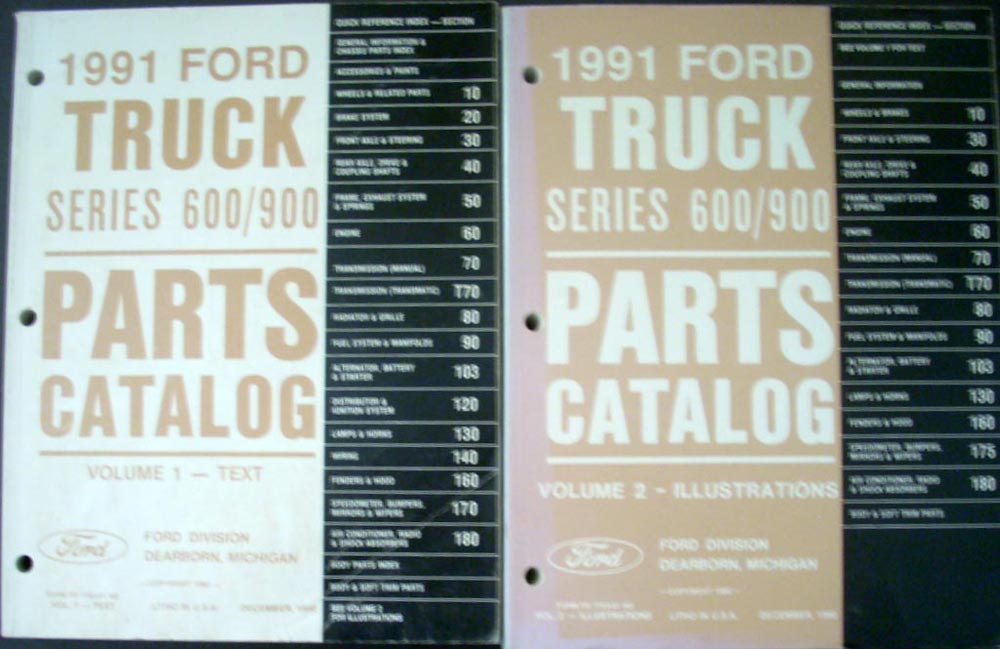 1991 Ford 600/900 Big Truck Parts Book Catalog Manual F FT L LN LNT LT LTL LTS