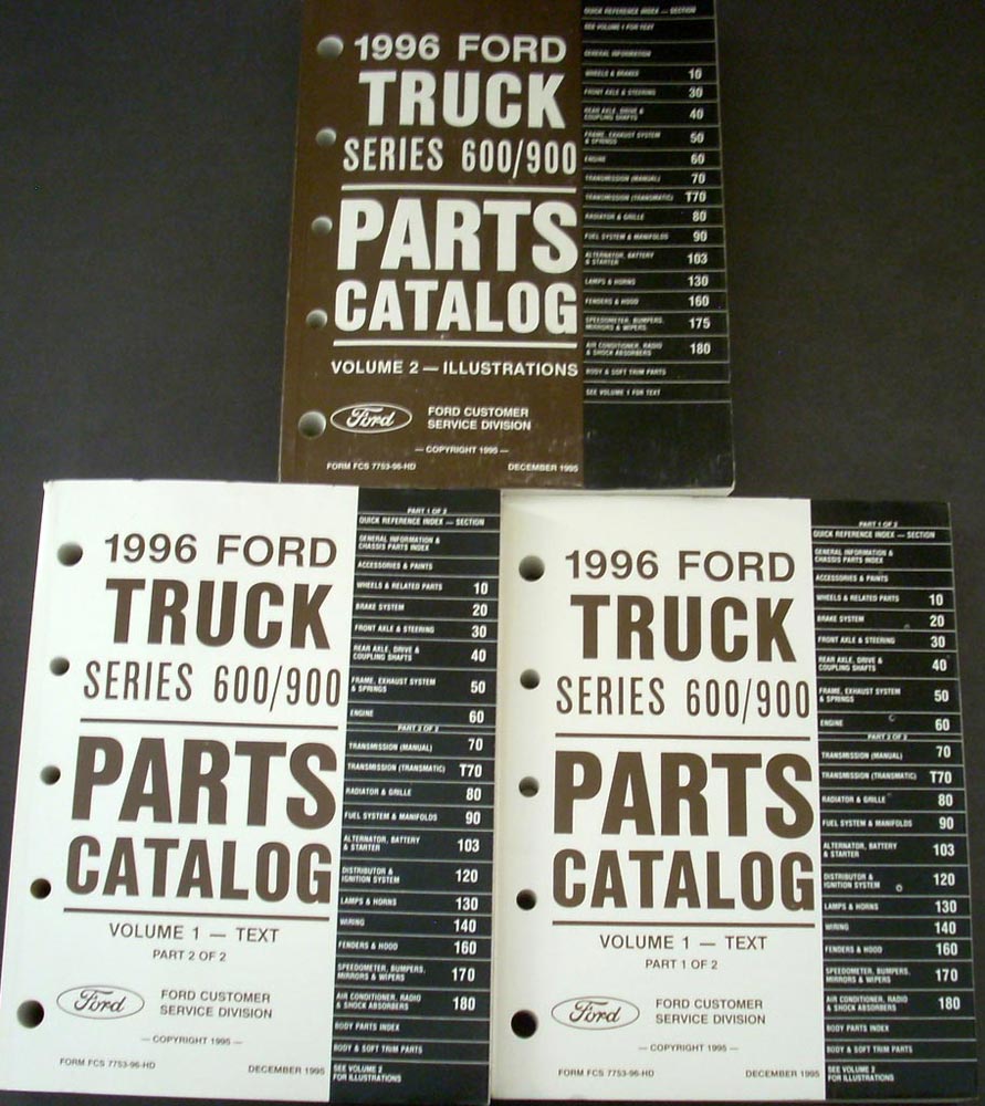 1996 Ford 600/900 Big Truck Parts Book Catalog Manual F L LN LNT LT LTL
