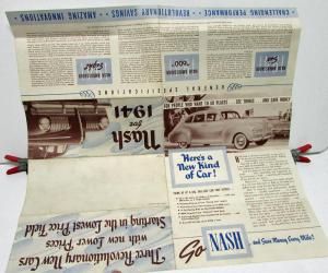 1941 Nash Dealer Sales Brochure Folder 3 Series 17 Beautiful Models Coupe Sedan
