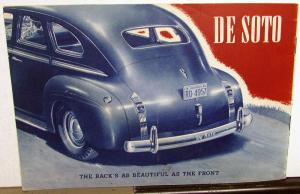 1940 DeSoto De Luxe & Custom Sedan Coupe Line BLUE Sales Brochure Original