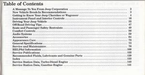 1985 Jeep Cherokee Wagoneer Owners Manual Original