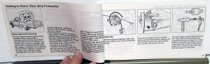 1986 Jeep Comanche 4x2 Owners Manual Original