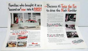 1953 Nash Dealer Sales Brochure Mailer Directed To Woman Rambler Rare