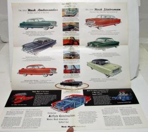 1954 Nash Dealer Color Sales Brochure Large Folder Ambassador Statesman Airflyte