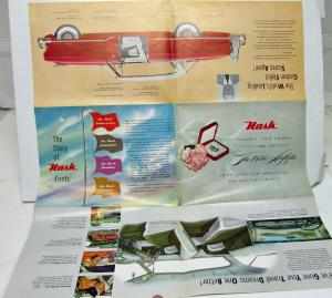 1954 Nash Dealer Color Sales Brochure Large Folder Ambassador Statesman Airflyte