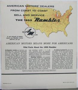 1955 AMC Rambler Country Club Custom Cross Country XL Sales Folder Brochure