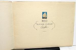 1931 REO Flying Cloud Eight Sedan Victoria Coupe Prestige Sales Brochure ORIG