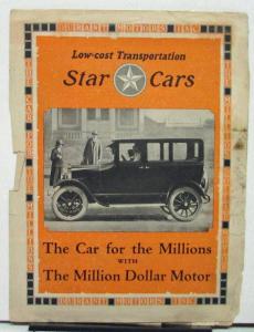 1925 Durant Star Cars Standard Star Specs Sales Folder ORIGINAL