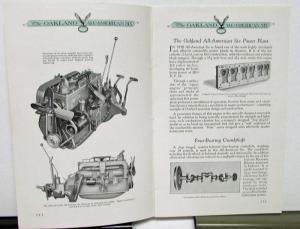 1927 Oakland All American Six Dealer Sales Brochure Mechanical Features