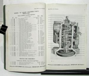 1915 King 8 Model D Price List of Parts Book Original