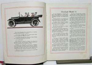 1916 Willys Overland Dealer Sales Brochure Model 75 Large Features & Specs Rare