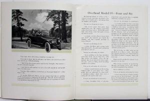 1917 Overland Model 85 Four & Six Cyl Features & Specs Sales Brochure Original