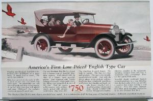 1923 Overland Red Bird Touring Roadster Sedan Coupe Sales Brochure Folder Orig