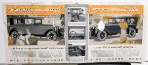 1926 Willys Overland Six Cylinder Sedan Coupe Sales Brochure Folder Orig Rare
