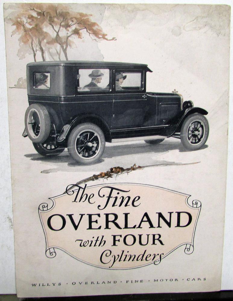 1926 Overland Four Cylinder Dealer Sales Brochure Folder Features & Specs Rare