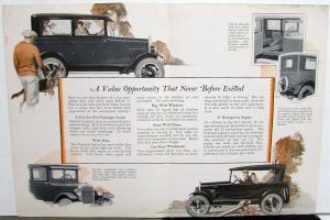 1926 Overland Four Cylinder Dealer Sales Brochure Folder Features & Specs Rare