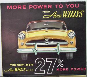 1954 Aero Willys Eagle Ace Lark Sales Poster Display Folder Original XL