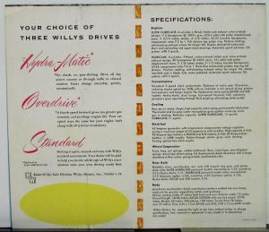 1954 Aero Willys Eagle Ace Lark Sales Poster Display Folder Original XL