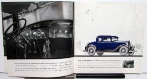 1932 Willys Knight 95 66D Twin Sleeve Motor Color Sales Brochure Original