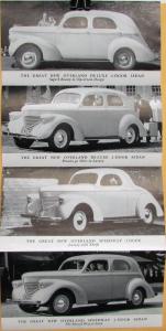 1939 Overland DeLuxe Sedan Speedway Coupe Willys Sale Brochure Folder Small Orig