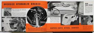 1939 Willys Overland Slip Stream Design De Luxe & Speedway Sales Brochure Orig