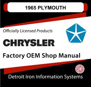1965 Plymouth Barracuda Satellite Belvedere Fury Sport Valiant  Shop Manual CD