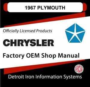 1967 Plymouth Barracuda GTX Satellite Belvedere Fury VIP Valiant Shop Manual CD