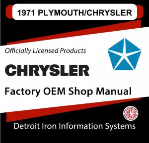 1971 Plymouth Chrysler Road Runner Cuda GTX New Yorker Newport Shop Manual CD