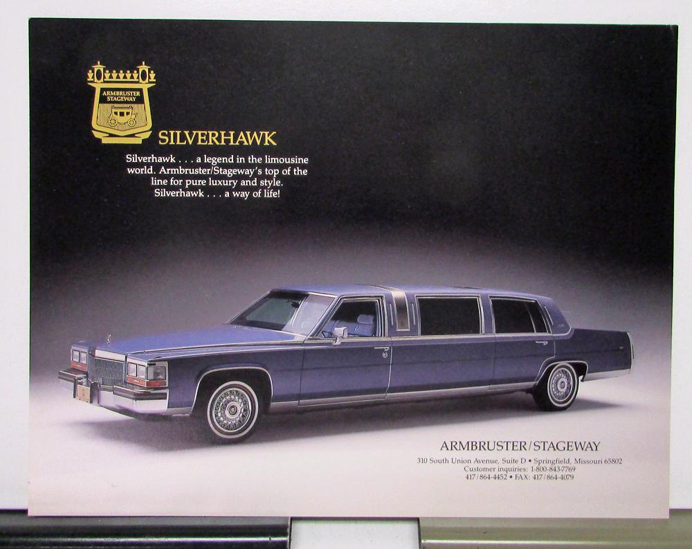 1989 Cadillac Silverhawk Armbruster Stageway Limousine Datasheet