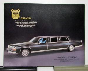 1989 Cadillac Embassy Armbruster Stageway Limousine Datasheet
