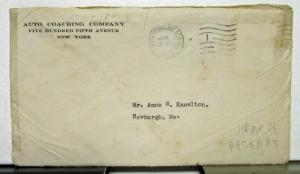 1912 1913 Packard Auto Coaching Company Funeral Hearse Perferred Stock Offering