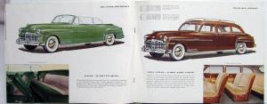 1949 DeSoto Deluxe Custom Sedan Suburban Over Sized Sales Brochure Original