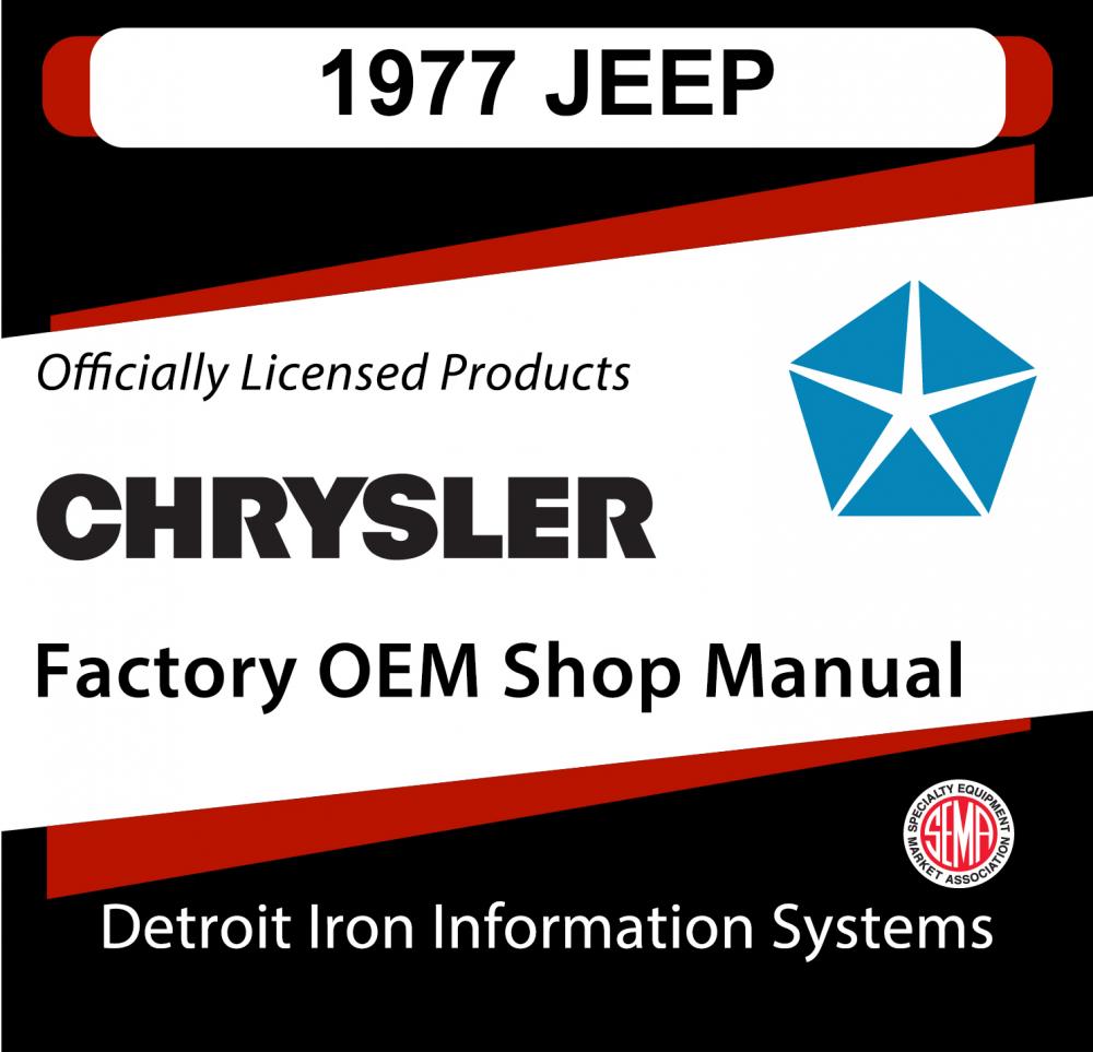 1977 Jeep CJ5 CJ7 Cherokee Shop Manual & Tech Bulletins and Sales Brochure CD