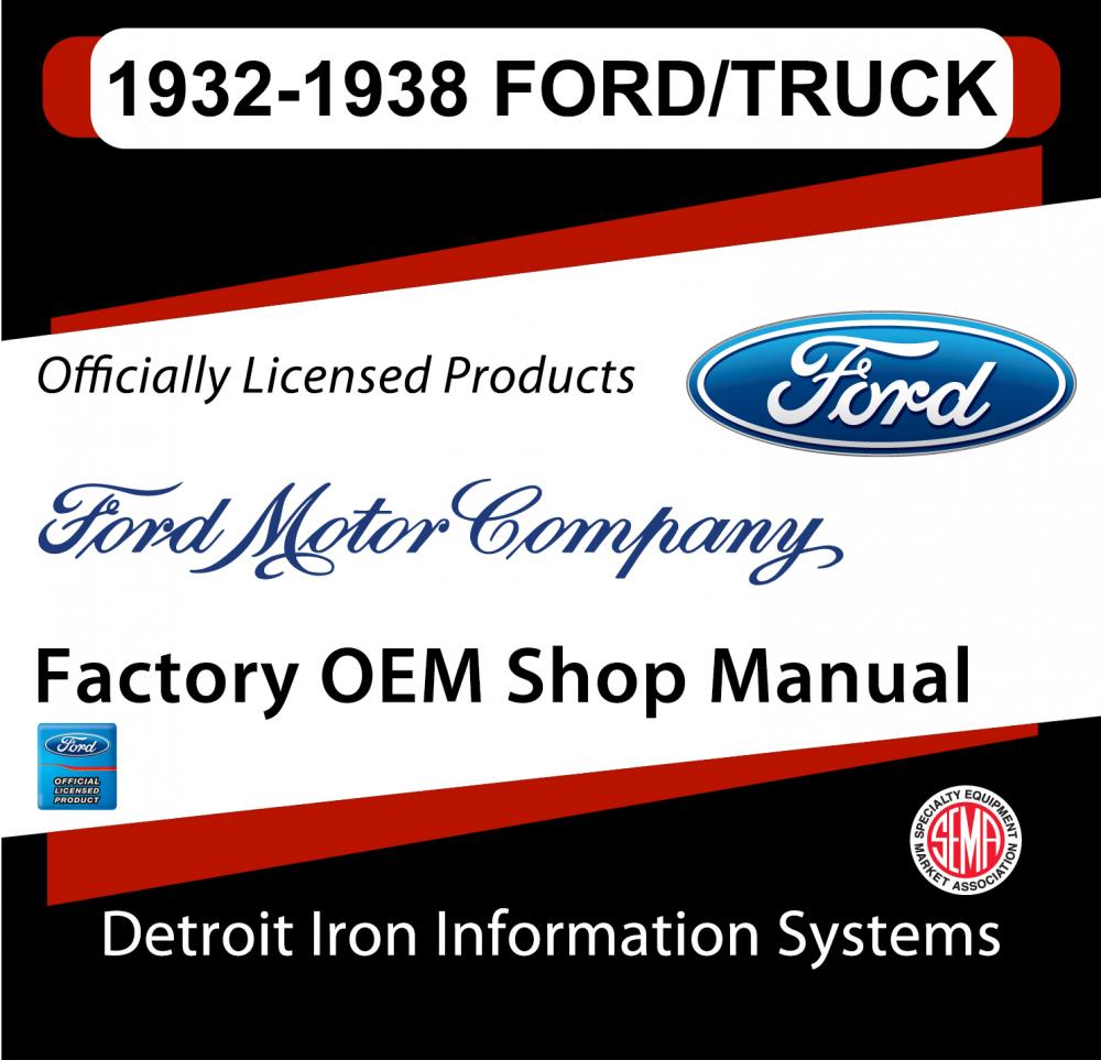1932-1938 Ford Trucks & Cars Models 18 B 40 46 48 50 67 68 Shop-Parts Manuals CD