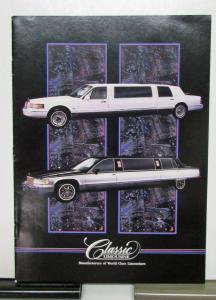 1985 1986 1987 1988 1989 1990 Cadillac Lincoln Mercedes Limousine Sales Brochure