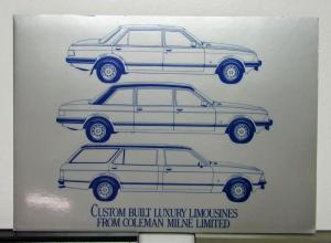 1975 1977 1979 1980 1982 1983 1985 Coleman Milne Limousine Sales Portfolio