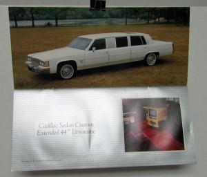 1985 1986 1987 1988 1989 Cadillac Oldsmobile Lincoln Limousine Sales Brochure