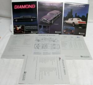 1985 1986 1987 1988 1989 Lincoln Diamond Limousine Sales Sheets Set