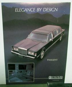 1985 1986 1987 1988 1989 Lincoln Diamond Limousine Sales Sheets Set