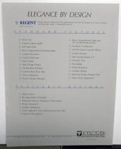 1985 1986 1987 1988 1989 Lincoln Diamond Limousine Sales Sheets Set