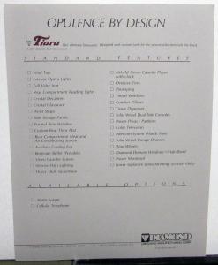 1985 1986 1987 1988 1989 Lincoln Diamond Limousine Sales Sheets Set