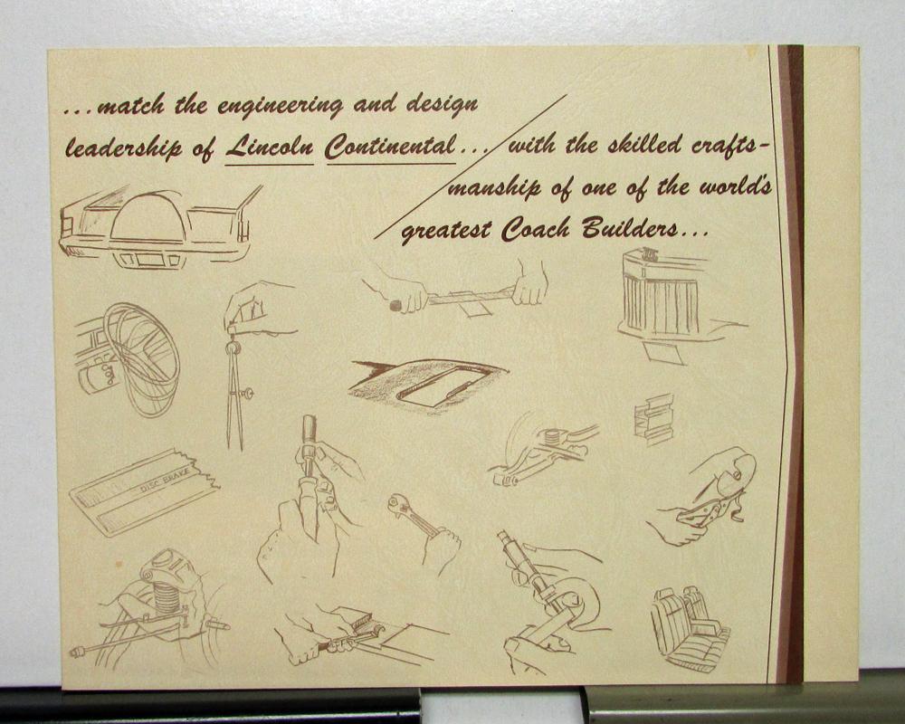 1971 Lincoln Continental Eagel Phaeton Limousine Sales Brochure