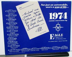 1974 Lincoln Continental Eagle Coach Co Phaeton Limousine Sales Brochure