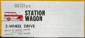 1959 Willys Jeep 2WD Station Wagon Canadian Sales Folder Original